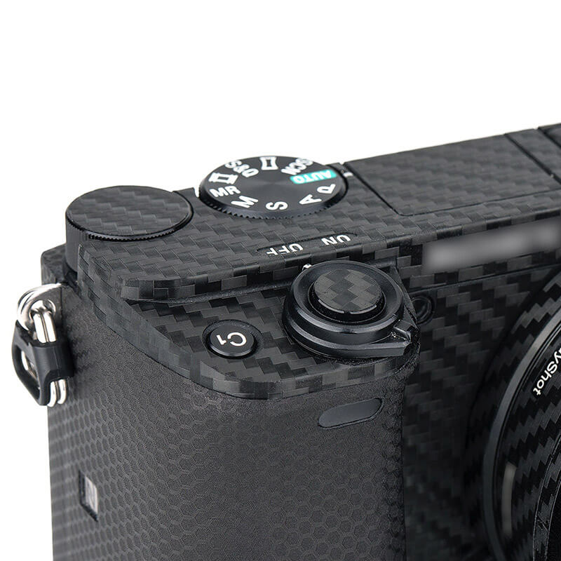  JJC Skin fr Sony A6400/A6300 +18-50mm objektiv - Svart kolfiber