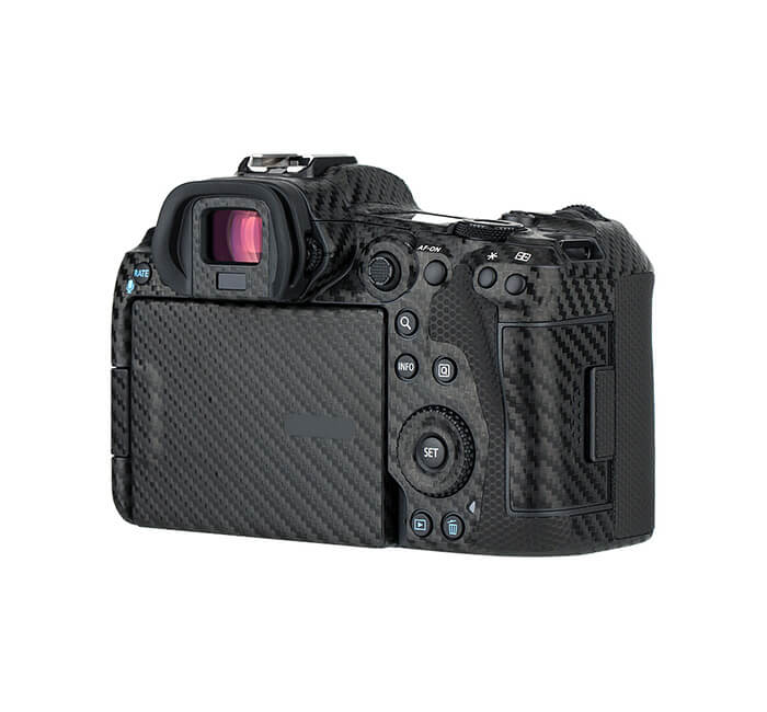  Kiwifotos Skin för Canon EOS R5 - Svart kolfiber