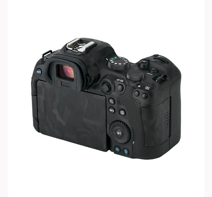  Kiwifotos Skin fr Canon EOS R6 - Svart kamoflage