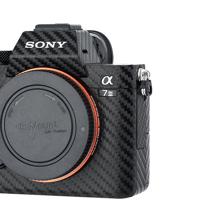  Kiwifotos Skin fr Sony a7 III / a7R III - Svart kolfiberfilm