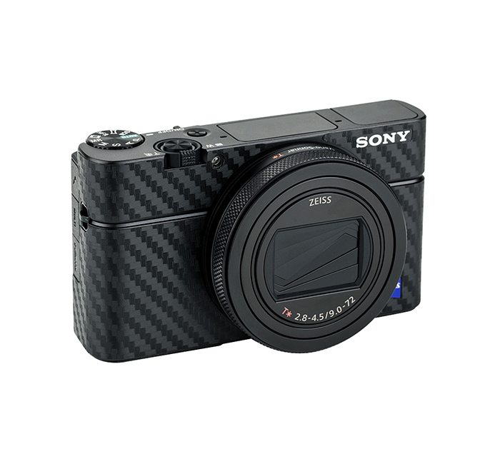  Kiwifotos Skin fr Sony RX100 VII - Svart kolfiberfilm