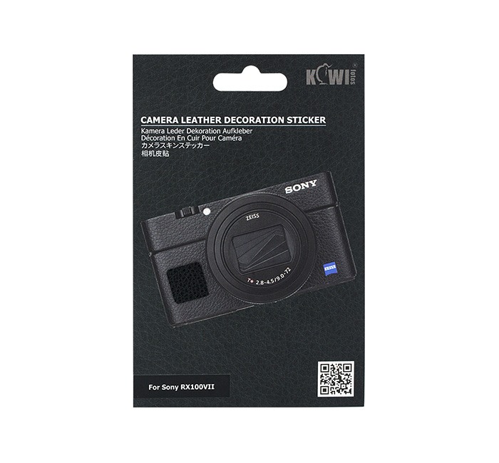 Kiwifotos Skin för Sony RX100 VII - Svart Läder