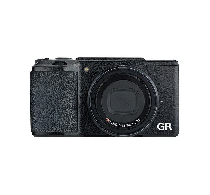  Kiwifotos Skin fr Ricoh GR II - Svart Ldertextur