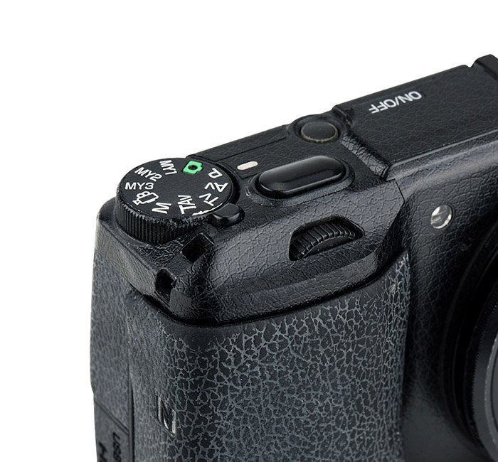 Kiwifotos Skin för Ricoh GR II - Svart Lädertextur