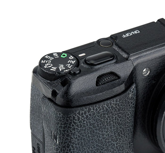  Kiwifotos Skin fr Ricoh GR II - Svart Ldertextur