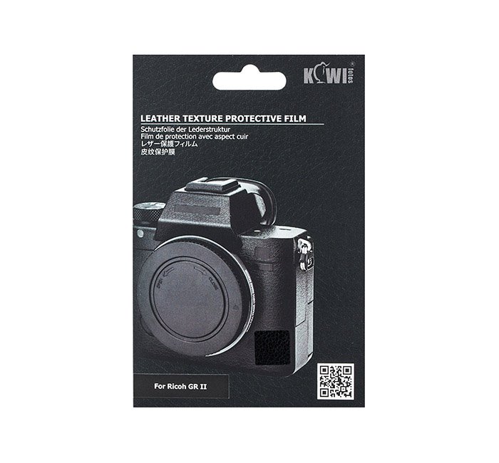 Kiwifotos Skin för Ricoh GR II - Svart Lädertextur