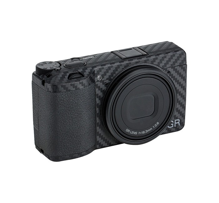 Kiwifotos Skin för Ricoh GR III - Svart kolfiberfilm