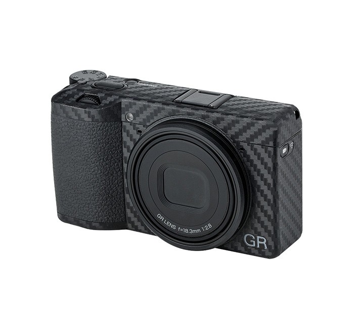 Kiwifotos Skin för Ricoh GR III - Svart kolfiberfilm