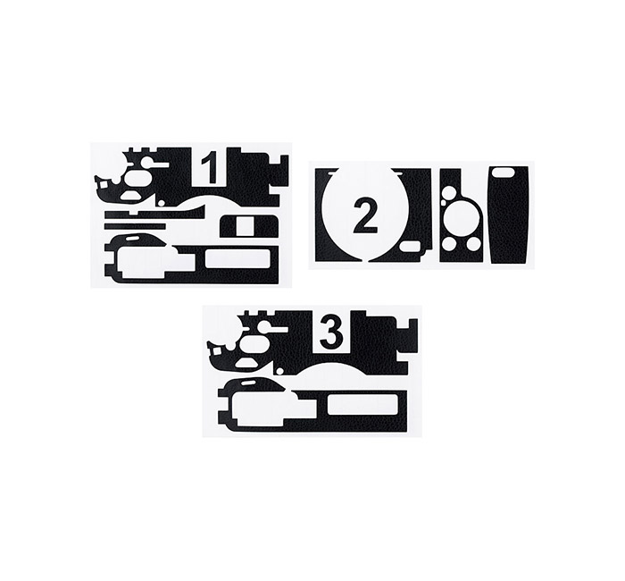  Kiwifotos Skin för Ricoh GR III - Svart Lädertextur
