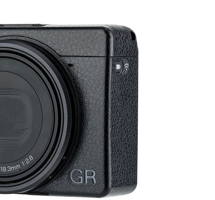  Kiwifotos Skin för Ricoh GR III - Svart Lädertextur