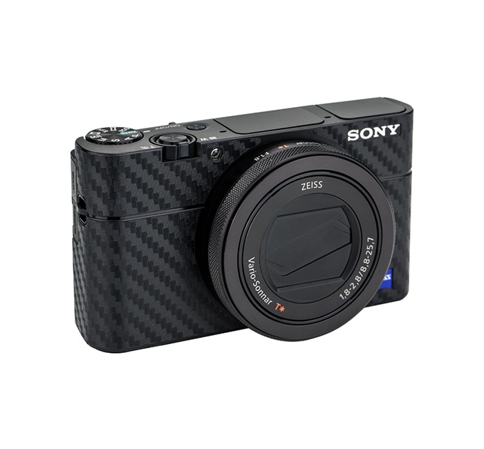  Kiwifotos Skin fr Sony RX100 V / RX100 VA / RX100 III - Svart kolfiberfilm