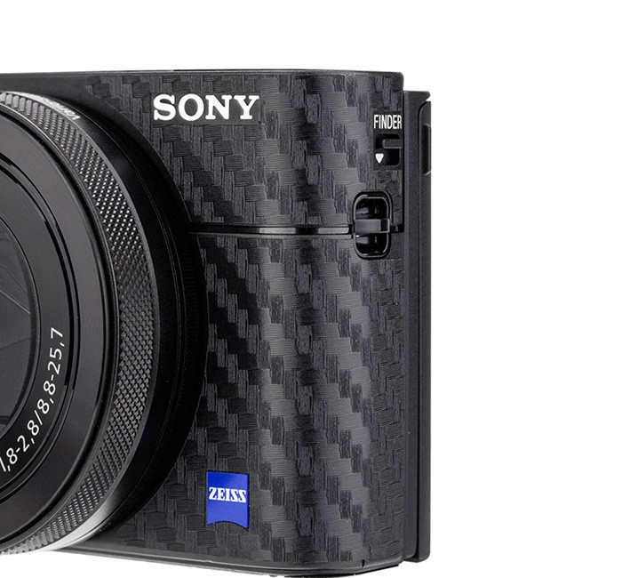  Kiwifotos Skin fr Sony RX100 V / RX100 VA / RX100 III - Svart kolfiberfilm