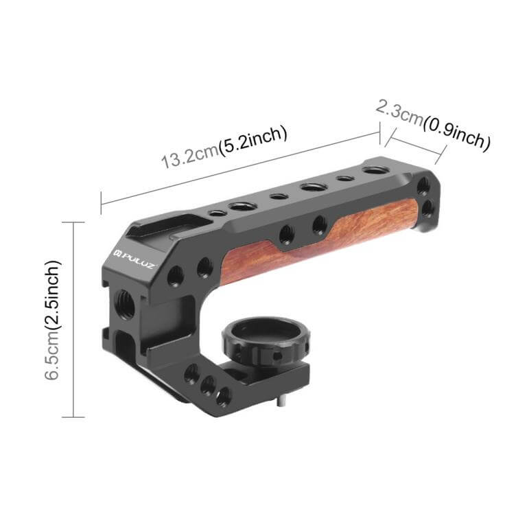  Puluz Topphandtag tr & alumium med ARRI-fste