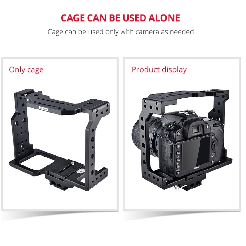 Yelangu C8 Videokamerabur Cage med rälsstång universal modell