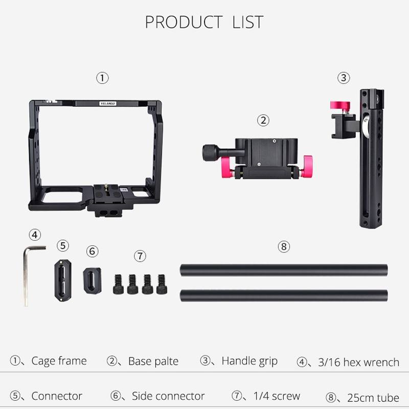  Yelangu C8 Videokamerabur Cage med rlsstng universal modell