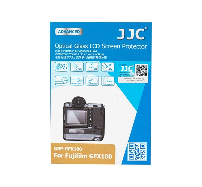  JJC Skrmskydd fr Fujifilm GFX50S II/GFX100S/GFX100 optiskt glas 9H