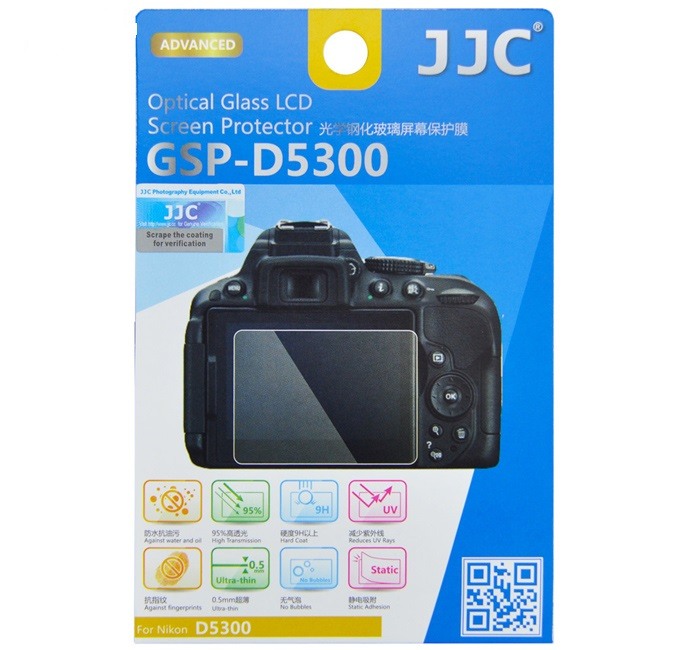  JJC Skrmskydd fr Nikon D5300/D5500/D5600 optiskt glas 9H