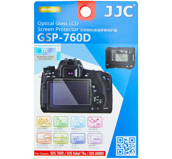  JJC Skrmskydd fr Canon EOS 760D/8000D/750D/700D/650D optiskt glas 9H