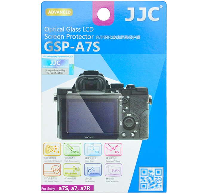  JJC Skärmskydd för Sony A7S/A7/A7R optiskt glas