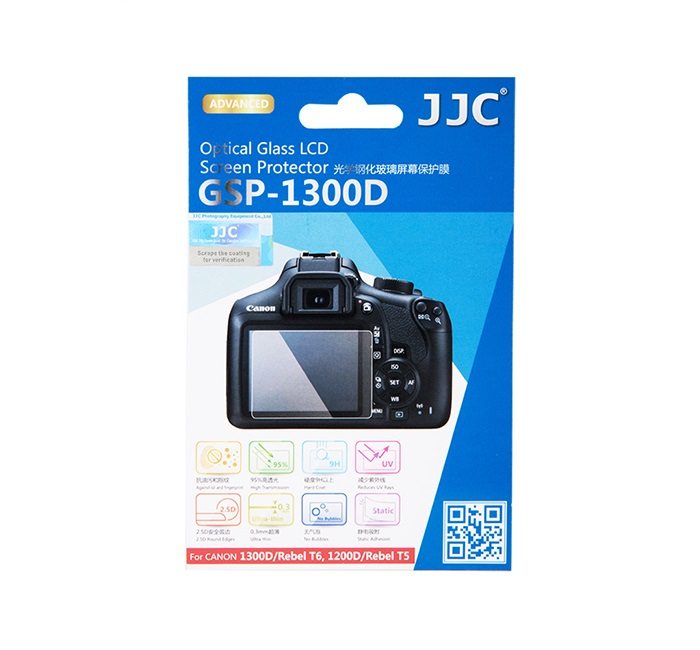  JJC Skrmskydd fr Canon EOS 2000D/1500D/1300D/1200D optiskt glas 9H