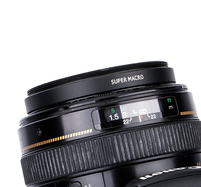 Kiwifotos 0.45x Vidvinkellins 58mm med makrolins 10x