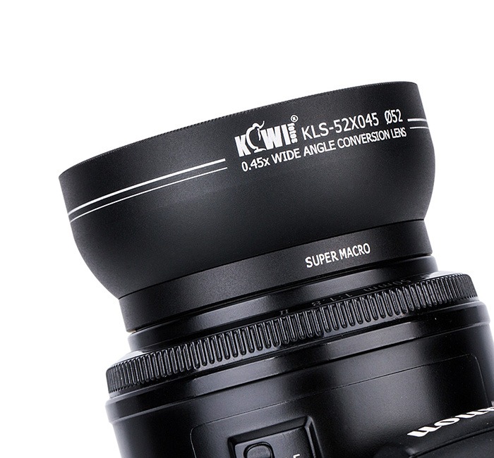 Kiwifotos 0.45× Vidvinkel 52mm med makrolins 10x
