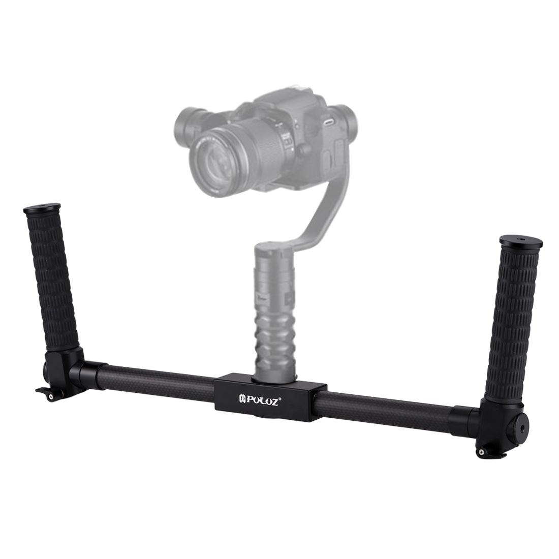 PULUZ Dubbel handhållen kolfiber kamerastabilisator