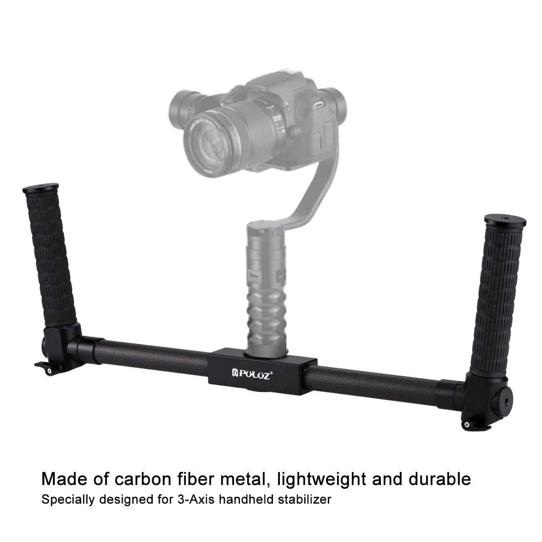 PULUZ Dubbel handhållen kolfiber kamerastabilisator
