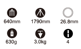  Enbensstativ 179cm Monopod - Fancier WT-1006