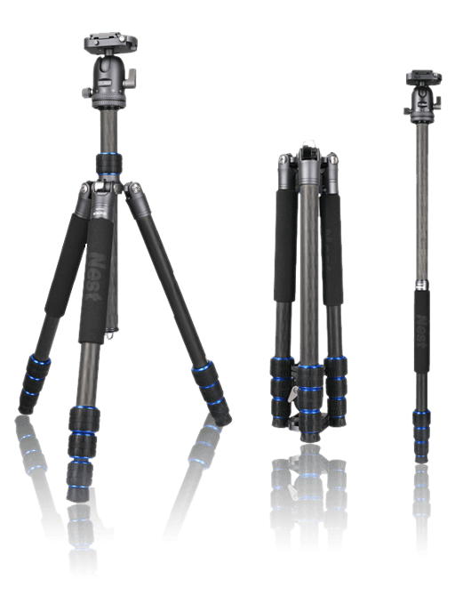 Kamerastativ 178cm av kolfiber - Nest Traveller