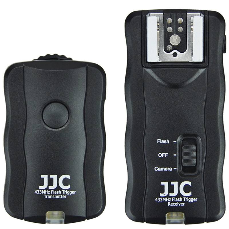 JJC 433 MHz 3i1 Blixt-, tråd-& fjärr-utlösare JF-U43