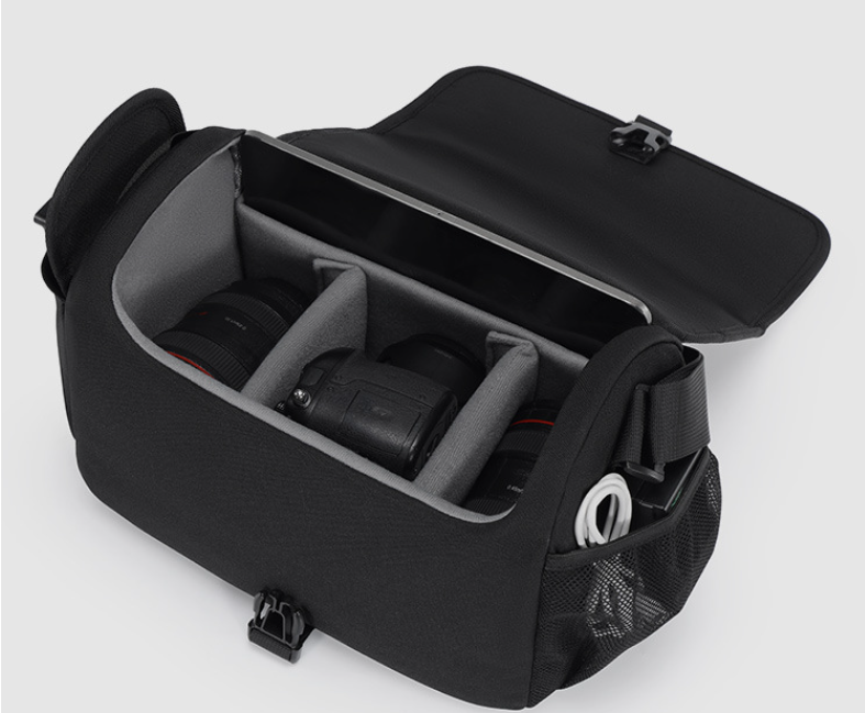  Caden D27 Trendig svart Axelväska för kameran 24x19x14cm från Kamda – snabb leverans och trygg e-handel