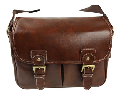  Kameraväska konstläder dubbelspänne 8 liter - Brun