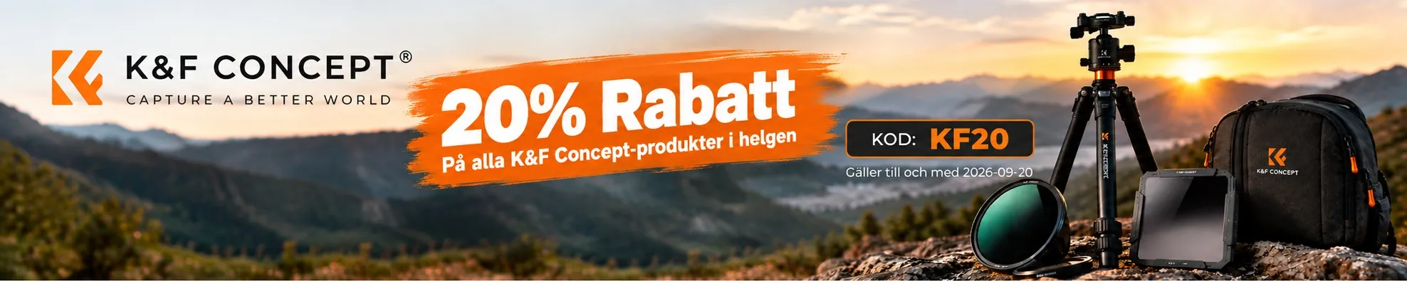 20% rabatt p&aring; K&F Concept