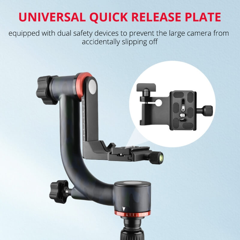 YELANGU A203 Robust Gimbal av kolfiber för tyngre kameror och objektiv 25kg