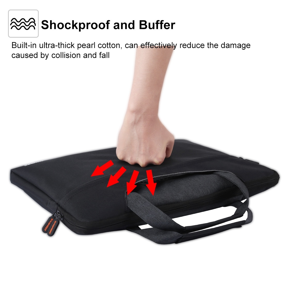 HAWEEL Handhållen laptopväska med dragkedja
