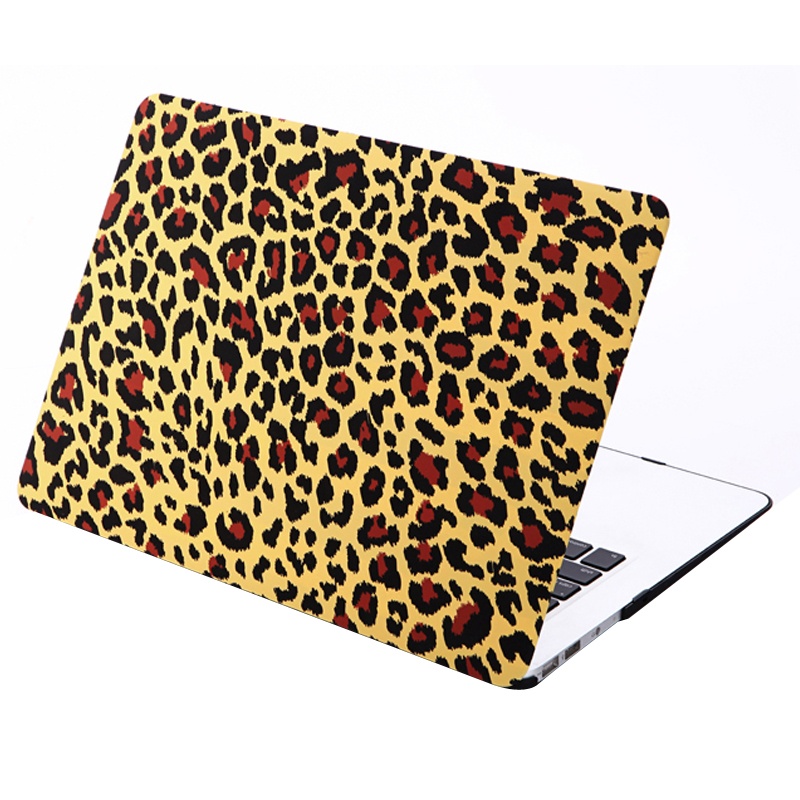 Skal för Macbook Air 11.6-tum - (A1370/A1465) - Leopardmönster - (Brun)