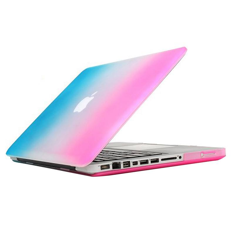 Skal för Macbook Pro 13.3-tum - (A1278) - Matt Frostat - (Blå & Rosa)