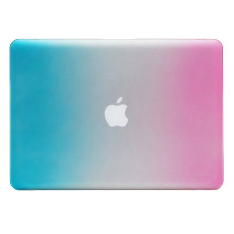 Skal för Macbook Pro 13.3-tum - (A1278) - Matt Frostat - (Blå & Rosa)