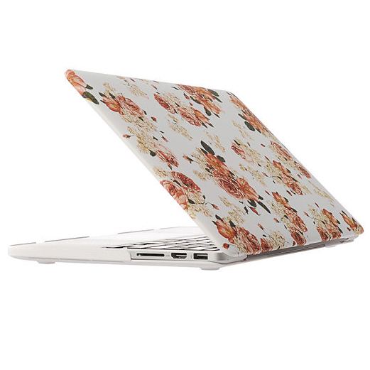 Skal för Macbook Pro Retina Vit med rosa blommor 15.4-tum