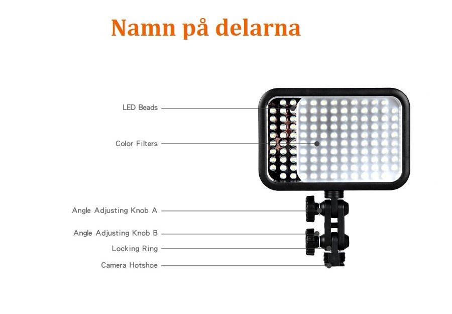 Godox Videobelysning med 126st lysdioder för DSLR-kamera & Videokamera
