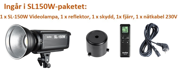  Godox SL-150W LED-videolampa - Dagsljusbalanserad 150W