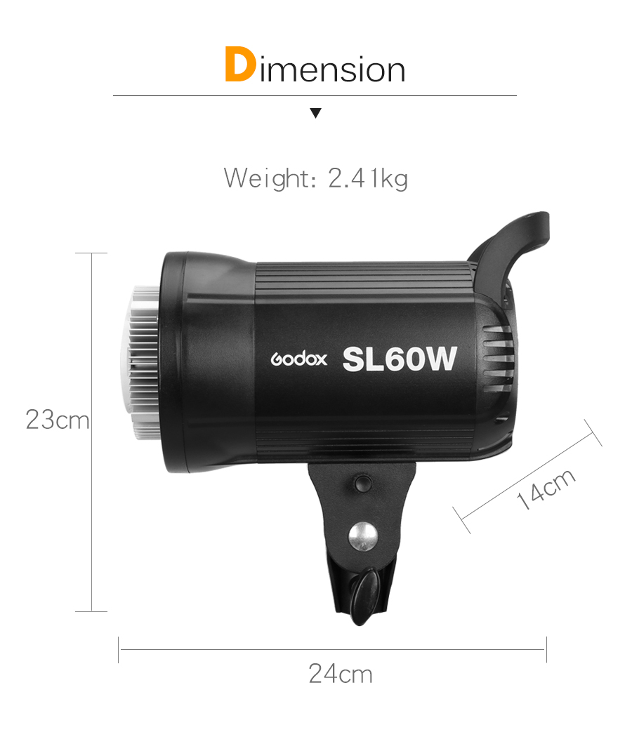  Godox SL60W LED-videolampa - Dagsljusbalanserad 60W