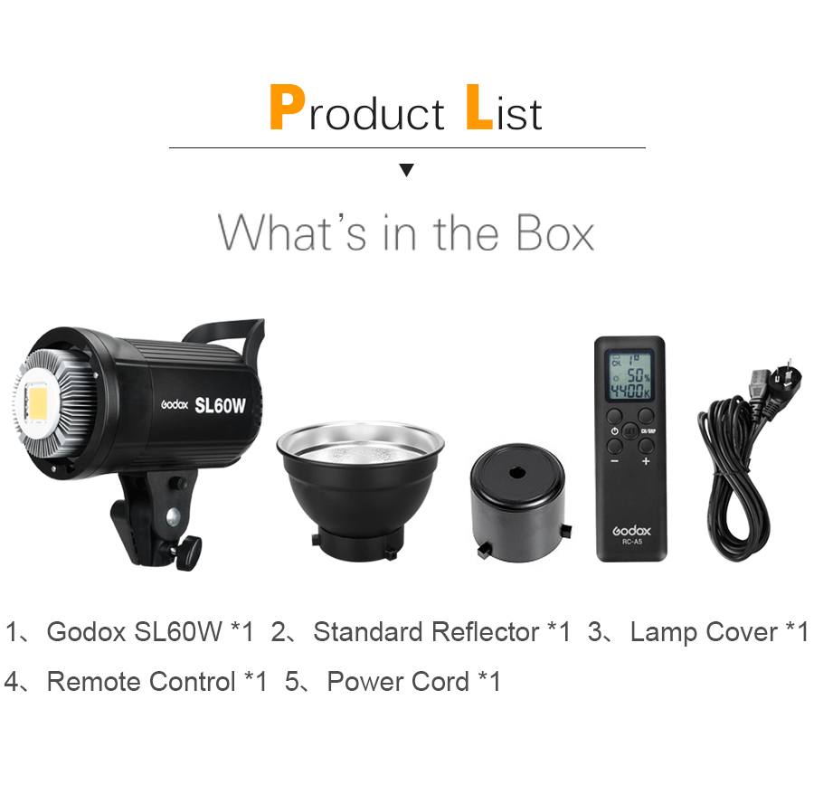 Godox SL-60 LED-videolampa - Dagsljusbalanserad