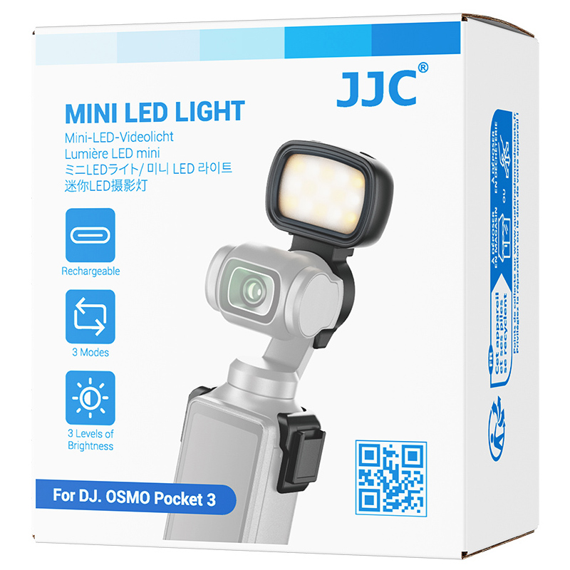  JJC 3st Mini LED-lampor och hållare för DJI Osmo Pocket 3 från Kamda – snabb leverans och trygg e-handel
