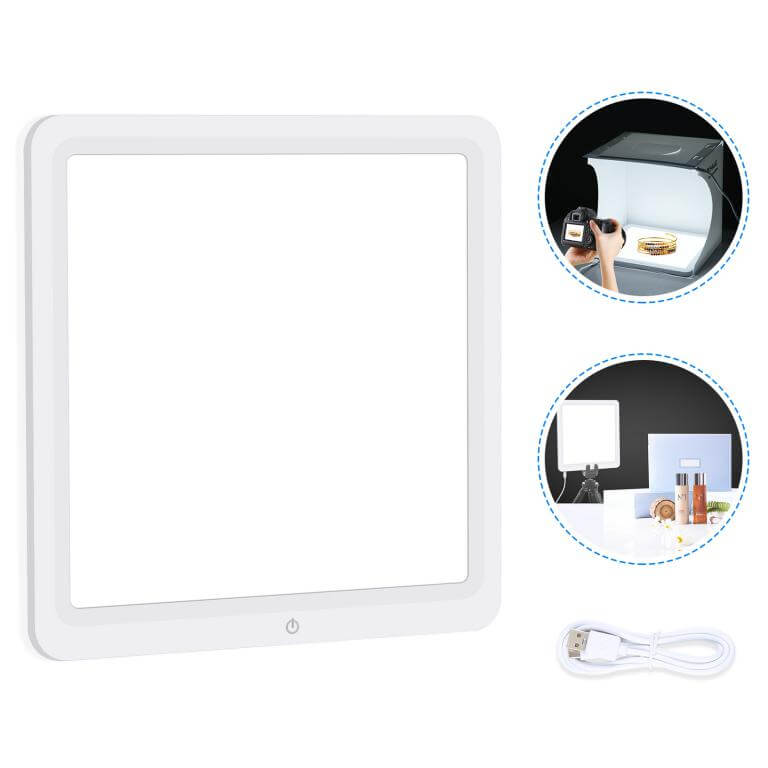 Puluz Produktbord med LED-panel 22x22cm för produktfotografering