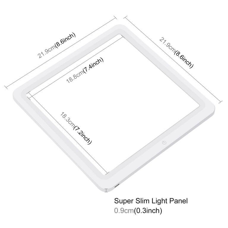  Puluz Produktbord med LED-panel 22x22cm fr produktfotografering