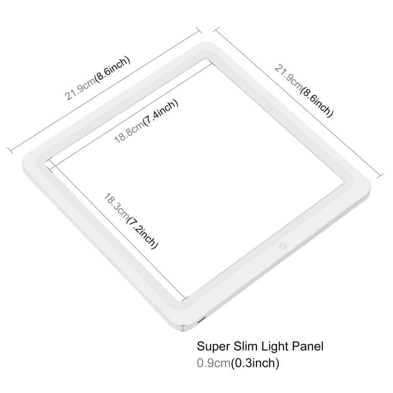 Puluz Produktbord med LED-panel 22x22cm för produktfotografering
