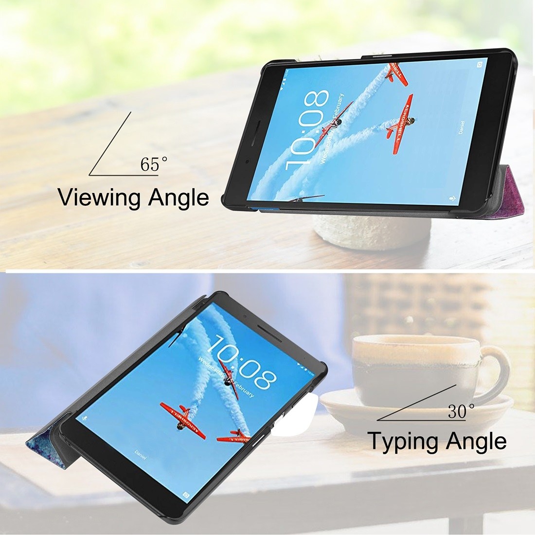 Fodral för Lenovo Tab E7 / TB-7104F - Rymdmönster