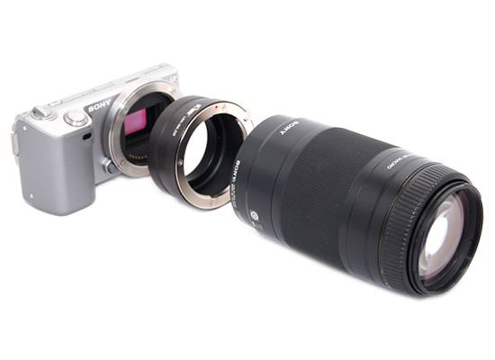  Kiwifotos objektivadapter till Sony Alpha & Minolta AF för Sony E kamerahus